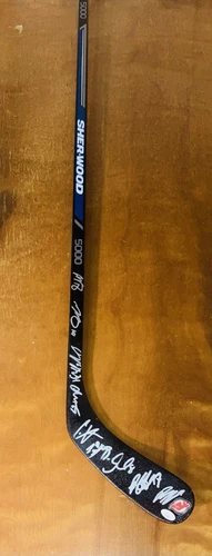 2024-2025 NEW JERSEY DEVILS TEAM SIGNED AUTOGRAPHED F/S HOCKEY STICK +PROOF JSA!