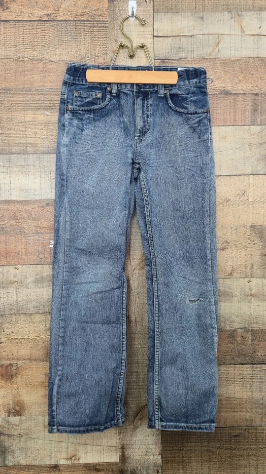 批量 2 件 混合 男孩 14 码 修身牛仔裤 可调腰围 状况良好 — 第 3/4 张图片