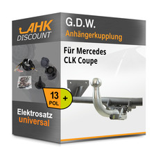 Für Mercedes CLK Coupe 02- G.D.W. Anhängekupplung abnehmbar + 13polig E-Satz NEU