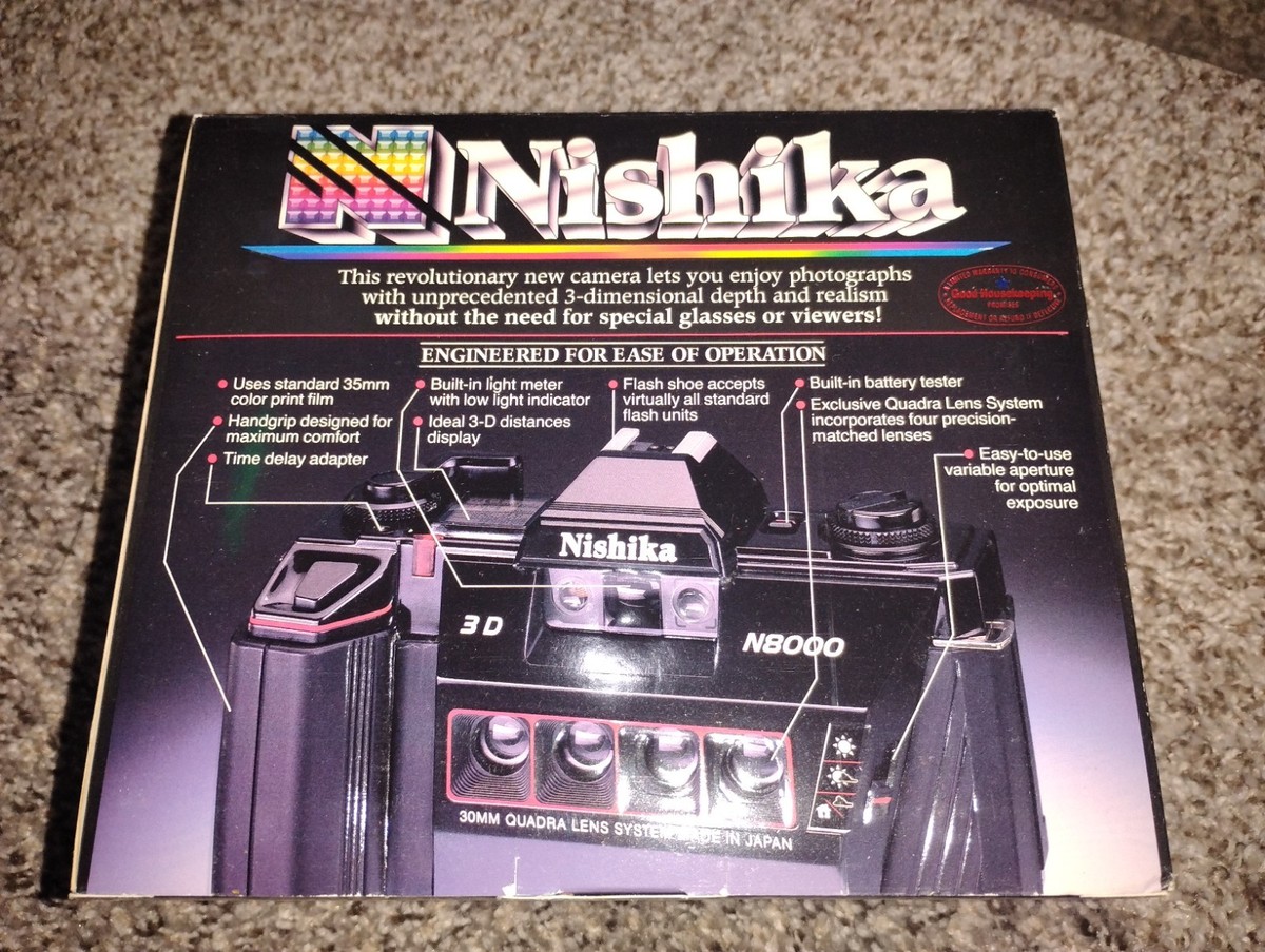 Nishika N8000 35mm Quadrascopic Stereo 3D Lenticular Camera for