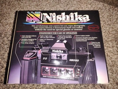 Nishika N8000 35mm Quadrascopic Stereo 3D Lenticular Camera for