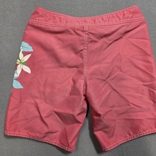 Forever 21 Shorts Womens Medium Pink Floral Board Swim Trunks Beachwear Summer