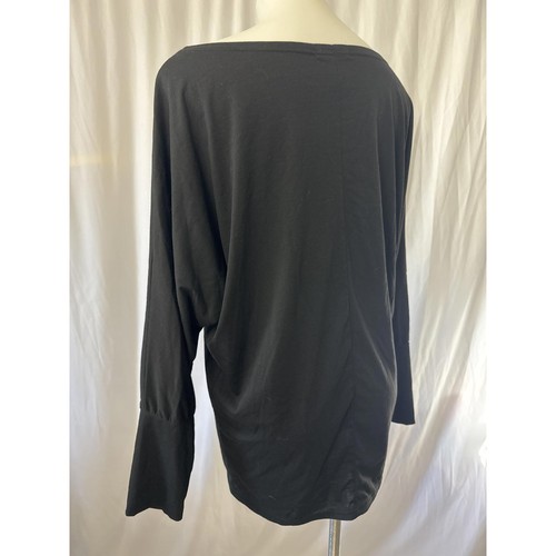 Poetsky - Black Off-Shoulder Long Sleeve Top - Large - Picture 3 of 8