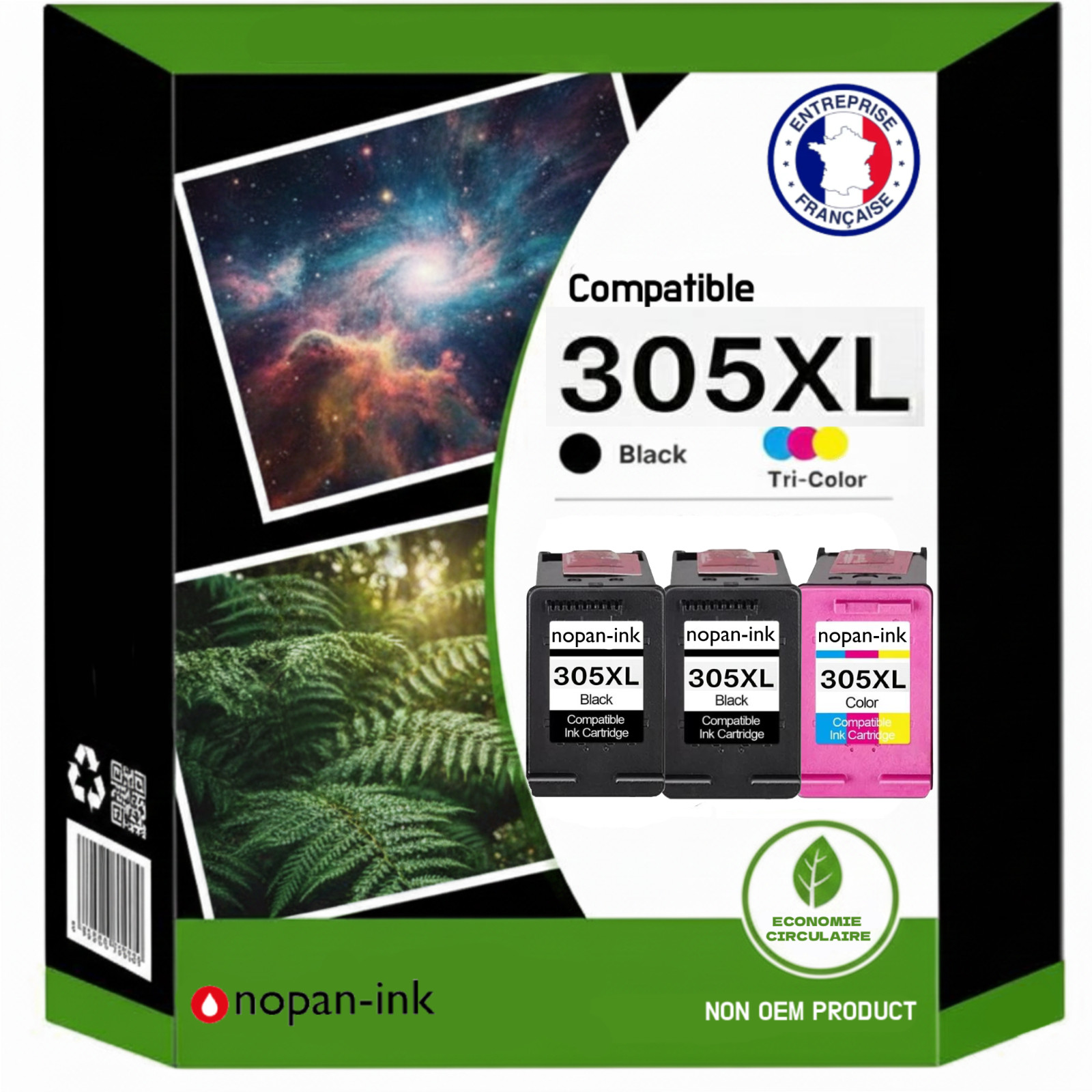 Cartouches HP 305XL pack de 3 pour remplacer l'encre vide sans bloquer vos impressions