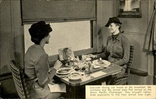 Union Pacific Railroad dining car c1930s-40s Vintage Postcard bhn