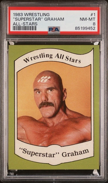 1983 WRESTLING ALL-STARS SUPERSTAR BILLY GRAHAM ROOKIE CARD PSA 8 RC #1