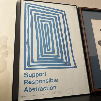 Geoff McFetridge Signed art print ''Support Responsible Abstract Fang Frame 2001 