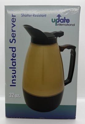 Update Int l H422/20 20oz Black Gold Server Coffee Tea Hot Cold Carafe Open Box
