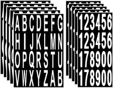 10 Sheet 3 Inch Mailbox Numbers and Letters Cut Classic Style Self-Adhesive Viny