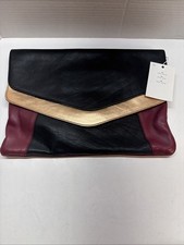 Vera Pelle Leather Clutch Bag Made In Italy Vintage NWT