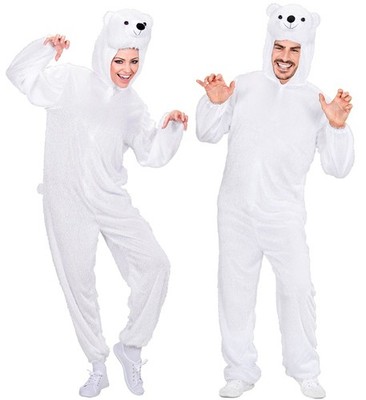 Widmann Funny Polar Bear (Hooded Jumpsuit With Mask) (M - h 165 cm) White