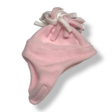 eFuzzies.com Girls Pink Polar Fleece Tassel Hat NEW NWT XS 3-9 mo