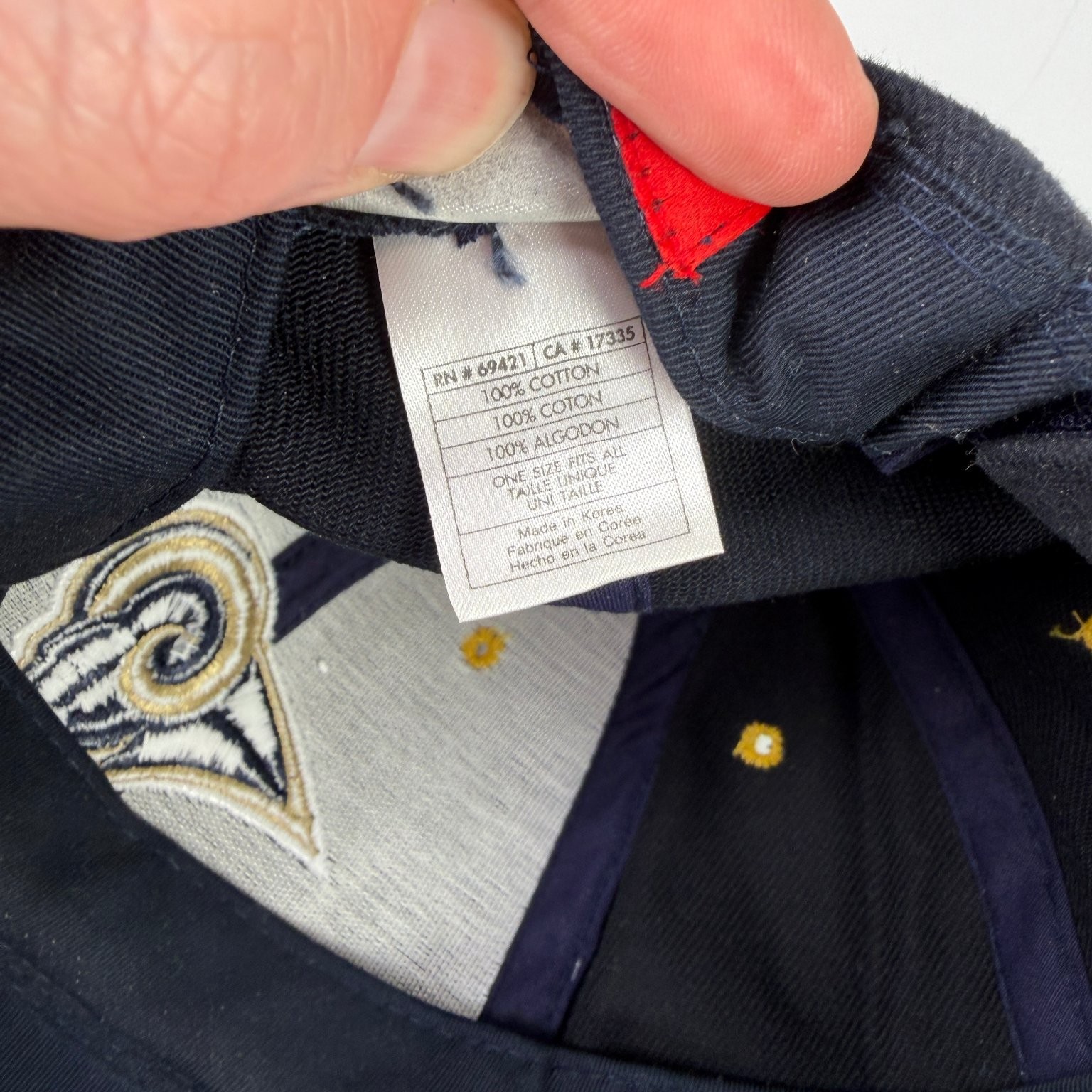 Rams Reebok Hat Baseball Cap Adjustable OSFA Navy… - image 7