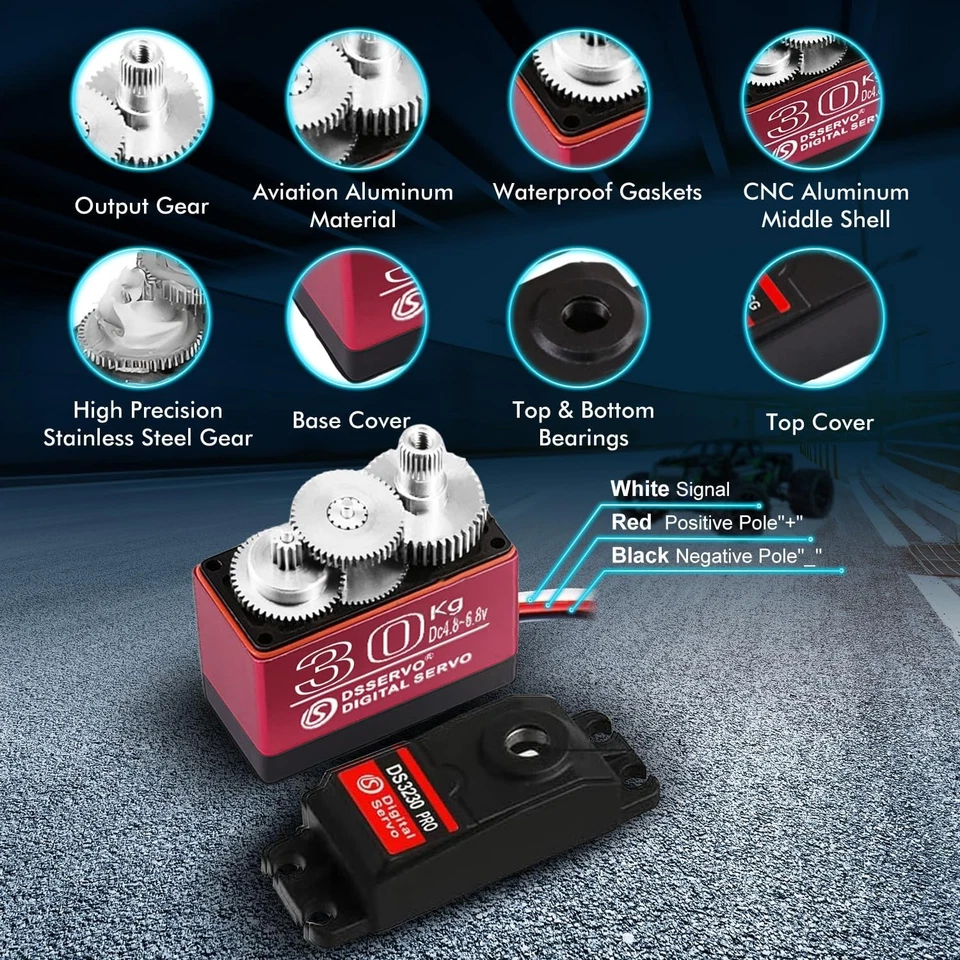 RC Servo 30kg Digital High Torque Parts for 1/10 Scale Cars &...  - Image 3 of 4