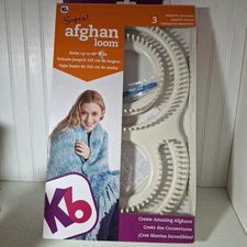 Kb Super Afghan Loom Knitting Board Tool KB8000 11" x 19" Max W 60" New Open Box