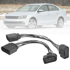 2Pcs 14 to 10 Pin Xenon HID Headlight Connector Adapter Plug For 2015 VW Jetta