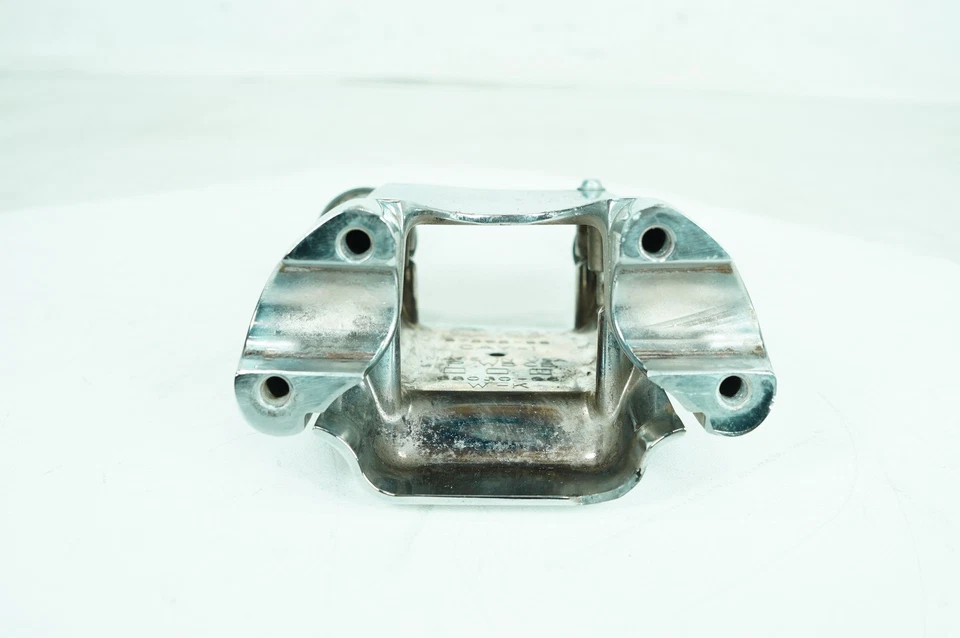 2003 Harley Sportster XL1200 C Custom OEM Front Handlebar Riser Top Clamp Chrome - Image 2 of 4