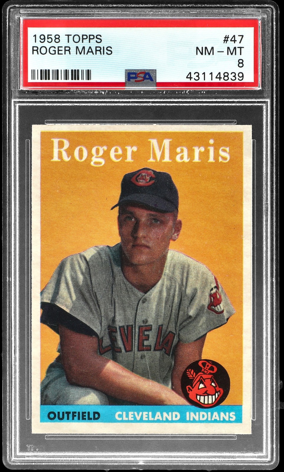 1958 TOPPS #47 ROGER MARIS PSA 8