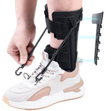 AFO Foot Drop Brace Adjustable Ankle Support Splint for Walking Men Women Black