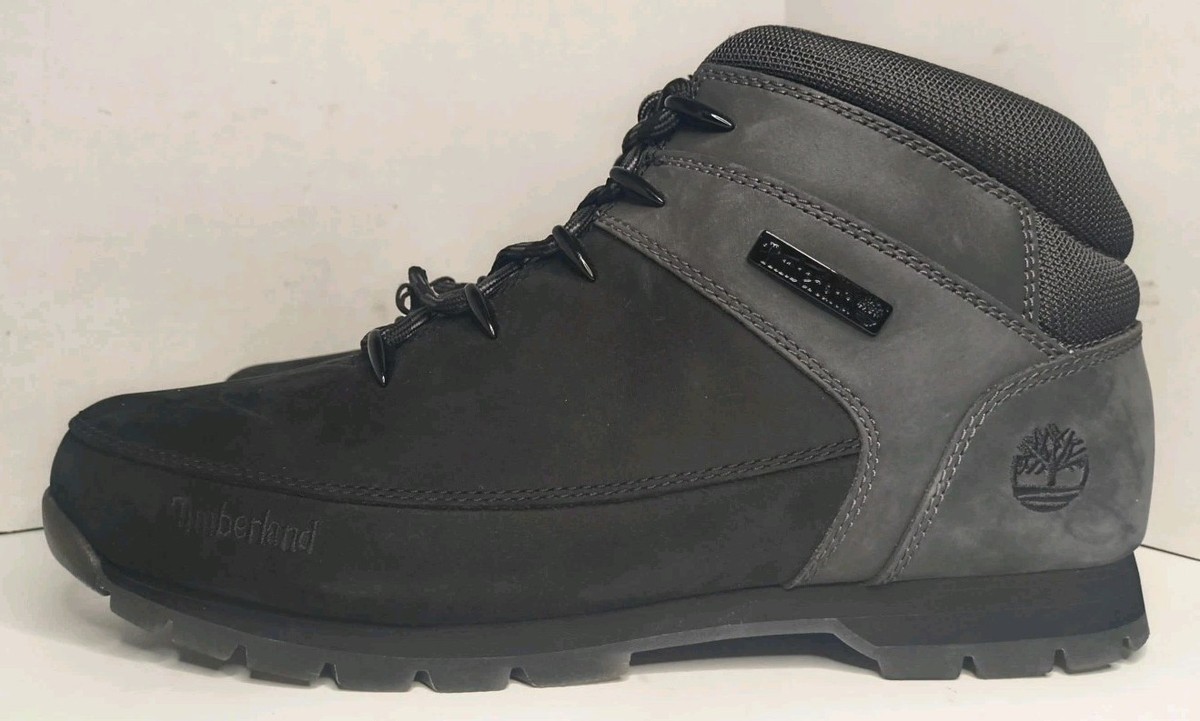 TIMBERLAND MEN\'S 13 EURO SPRINT MID LACE BOOT JET BLACK NUBUCK NIB Euro Sprint Waterproof Boot for Men in Black main image 3