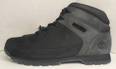 Timberland Men's Euro Sprint Mid Hiker Black Dark Gray Nubuck Boots Size 13