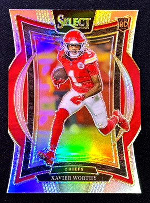 2024 Panini Select Xavier Worthy Concourse Silver Prizm Die Cut Rookie #32 RC