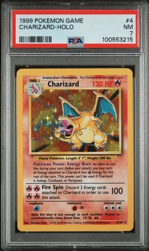 Charizard Holo 4/102 Game Pokemon PSA 7