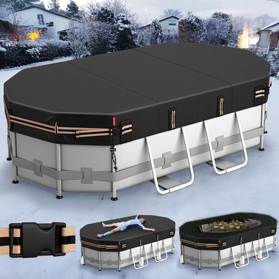 9x18 Ft Oval Pool Cover for Bestway/Intex/Coleman Frame Oval Pool, [Excellent...