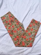 Disney OS One Size Leggings LulaRoe Bambi Thumper Pink Roses Grey Flowers Floral