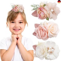 3 StüCk Blumen Haarklammern,Baby Haarspangen Klein Haarspange MäDchen Perlen H