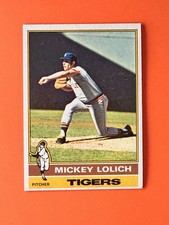 Topps 1976 Mickey Lolich Base Set #385 Detroit Tigers Baseball Card