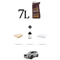 Hoffcar Wartungskit 3 Filter Und 7L ÖL FüR Jaguar F-Pace (X761) 3.0 D300 Mhev