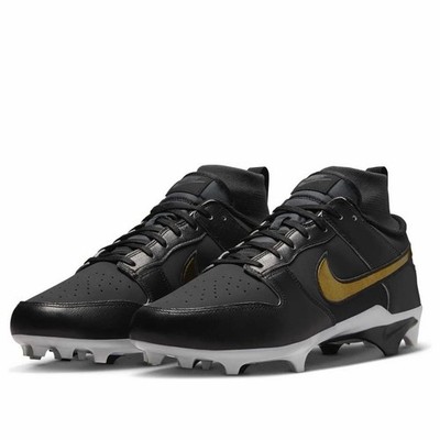 Nike Alpha Menace Dunk Gold Black Football Cleats HV6923-001 Men’s Rare Size 17 Nike Alpha Menace Dunk Football Cleats Color Reveal Black  main image 4