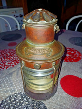 Ancienne lanterne de marine ANKERLICHT cuivre