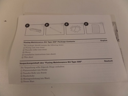 GENUINE RICOH FUSING MAINTENANCE KIT TYPE 500 MODEL H190-83 430205 - Picture 2 of 2