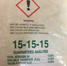 15-15-15 All purpose lawn, garden, farm and food plot fertilizer