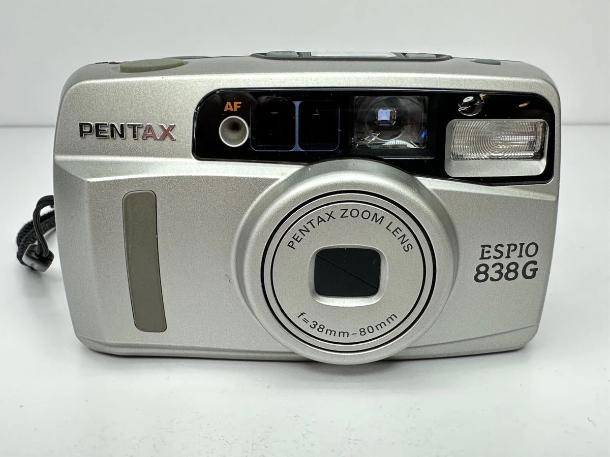 Pentax Espio 838G Film Camera w/ Case Point & Shoot f 38mm-80mm Made Japan 35mm