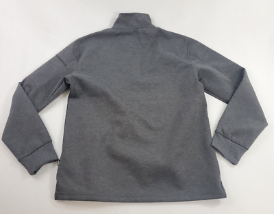 DKNY men sweatshirt DK43LK1301 stretch charcoal heather zip sz M