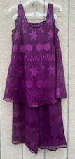 Victoria's Secret Gold Label Silky Lounge Pajamas Plum Purple Small