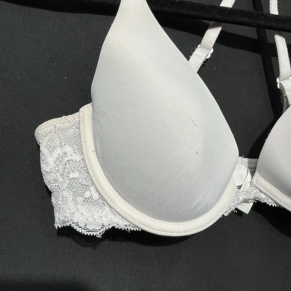 Sujetador con aros SO talla 34A gris copa lisa/lados florales se convierte en espalda de corredor Foto 4 de 4