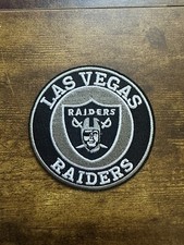 NFL LAS VEGAS RAIDERS EMBROIDERED IRON/SEW ON PATCH 3” DIAMETER FREE SHIPPING