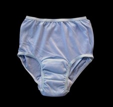 WEAREVER Polyester/Cotton Full-Cut Sanitary Blue Brief Size Large