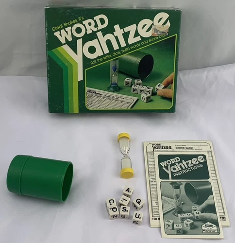1982 Word Yahtzee Game by Milton Bradley Complete in Good Condition FREE SHIP