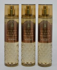 3 BATH  BODY WORKS GOLDEN BERRY MISTLETOE FINE FRAGRANCE MIST SPRAY 8 OZ LARGE