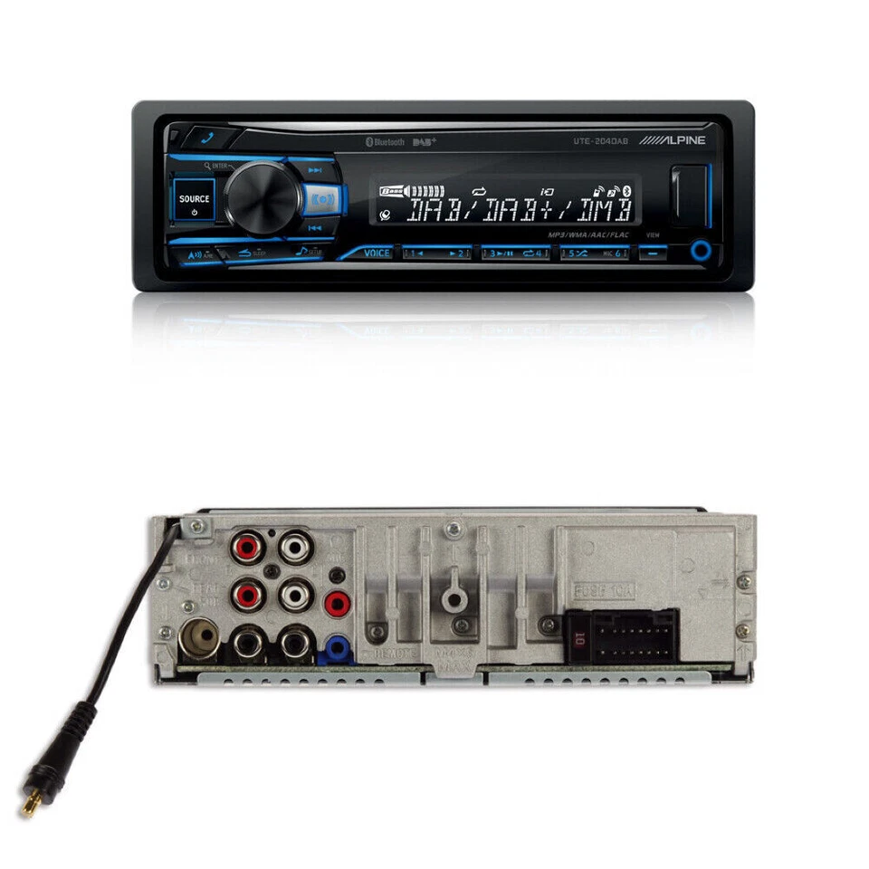 ALPINE UTE-204DAB Autoradio Stereo Bluetooth Usb+Microfono Esterno + Antenna DAB - Immagine 4 di 4