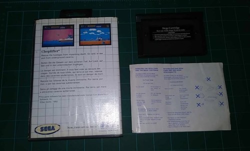 Sega Master System Video Game Choplifter! Cartridge, Manual, Box - Picture 2 of 3