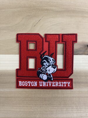 Boston University Logo Iron On Patch 3.5 
