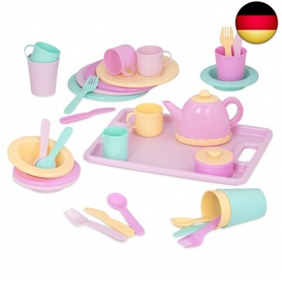 Play Circle Kinderküche Zubehör Geschirr Set und Teekanne   Kinder Kochgeschirr