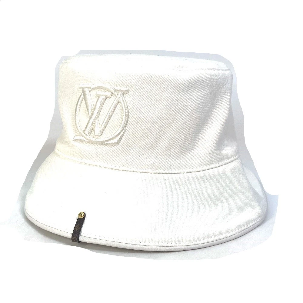 LOUIS VUITTON M7055M Chapeaux LV City hat bucket hat cotton White