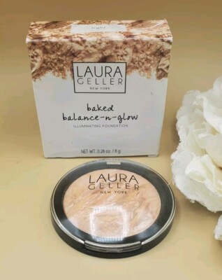 Laura Geller Baked Balance N Glow Illuminating Foundation Light 0.28 oz New 